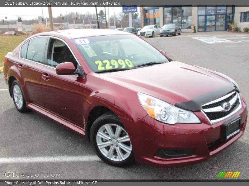 Ruby Red Pearl / Off-Black 2011 Subaru Legacy 2.5i Premium