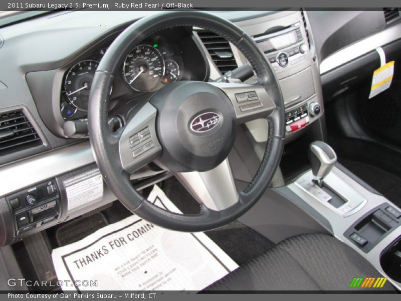 Ruby Red Pearl / Off-Black 2011 Subaru Legacy 2.5i Premium