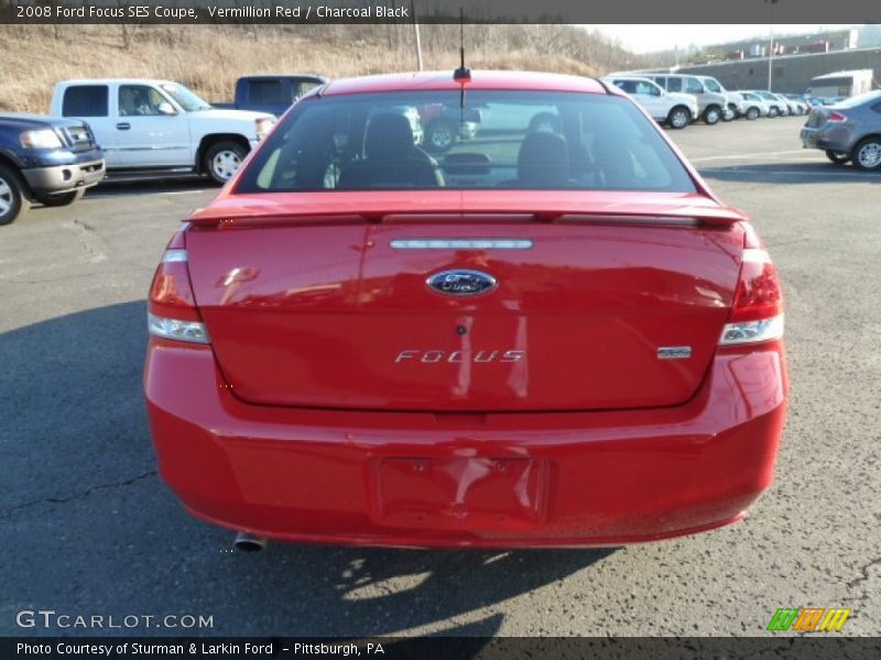 Vermillion Red / Charcoal Black 2008 Ford Focus SES Coupe