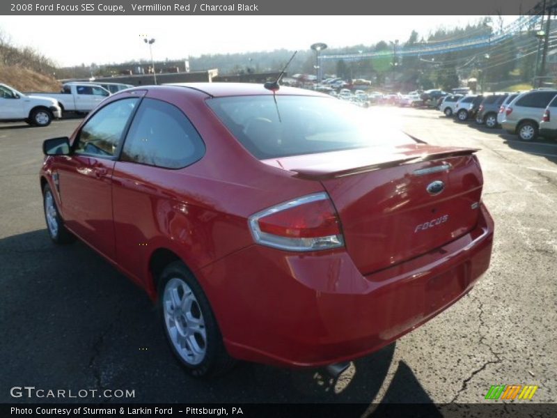 Vermillion Red / Charcoal Black 2008 Ford Focus SES Coupe