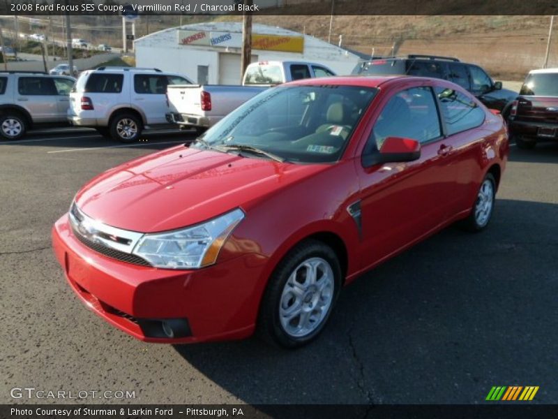 Vermillion Red / Charcoal Black 2008 Ford Focus SES Coupe