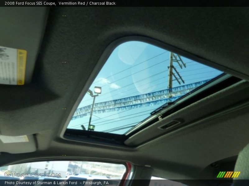 Vermillion Red / Charcoal Black 2008 Ford Focus SES Coupe