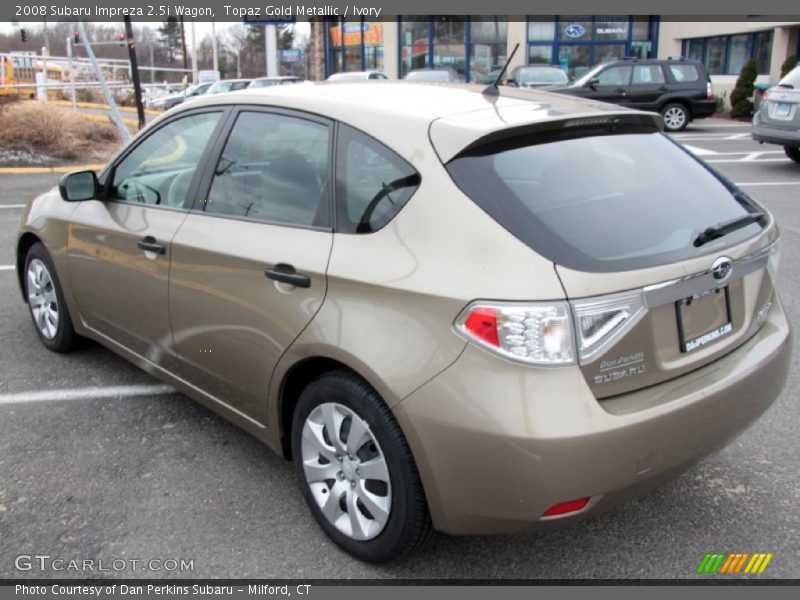 Topaz Gold Metallic / Ivory 2008 Subaru Impreza 2.5i Wagon