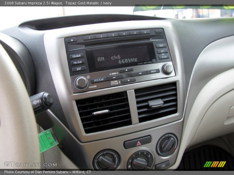 Topaz Gold Metallic / Ivory 2008 Subaru Impreza 2.5i Wagon