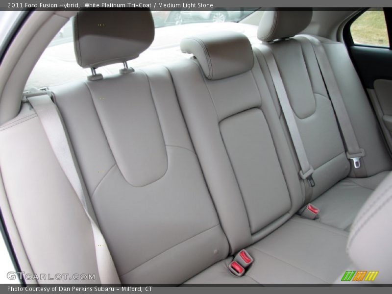 White Platinum Tri-Coat / Medium Light Stone 2011 Ford Fusion Hybrid