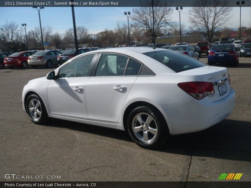 Summit White / Jet Black/Sport Red 2011 Chevrolet Cruze LT