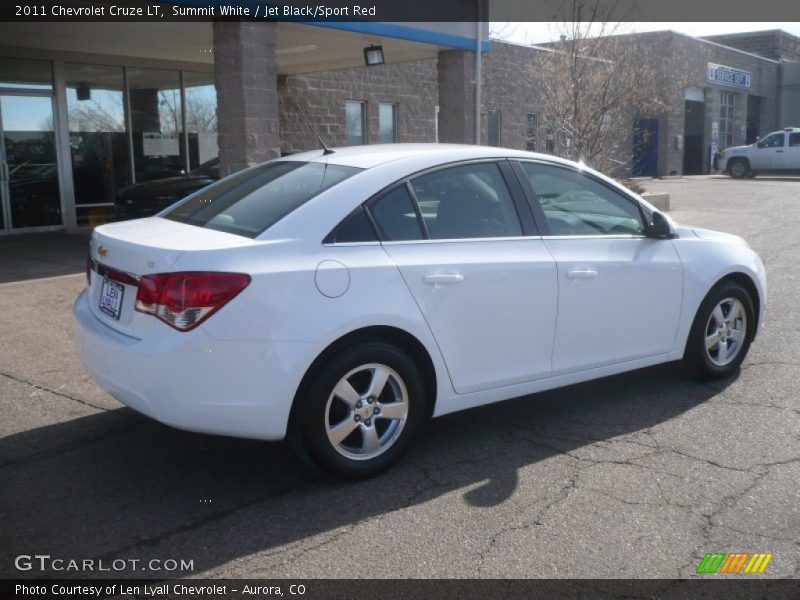 Summit White / Jet Black/Sport Red 2011 Chevrolet Cruze LT