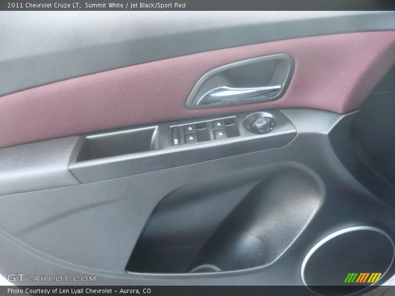 Summit White / Jet Black/Sport Red 2011 Chevrolet Cruze LT