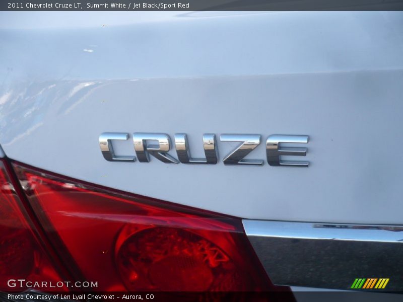 Summit White / Jet Black/Sport Red 2011 Chevrolet Cruze LT
