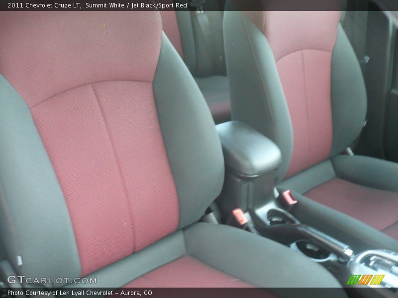 Summit White / Jet Black/Sport Red 2011 Chevrolet Cruze LT