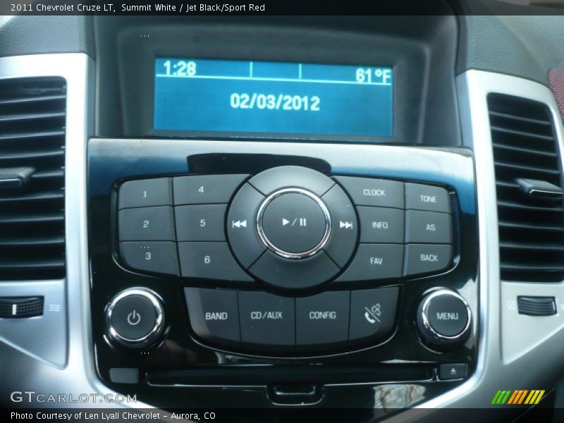 Summit White / Jet Black/Sport Red 2011 Chevrolet Cruze LT