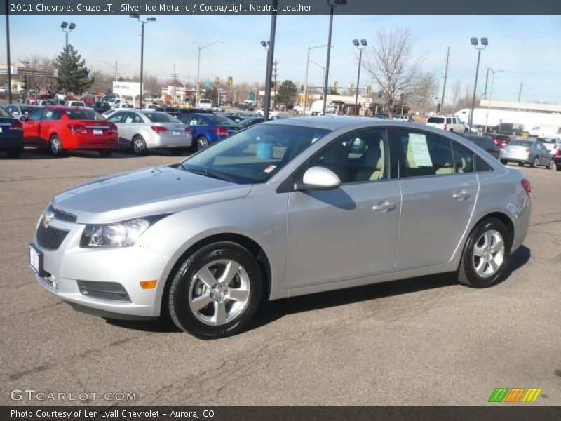Silver Ice Metallic / Cocoa/Light Neutral Leather 2011 Chevrolet Cruze LT