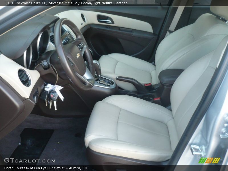 Silver Ice Metallic / Cocoa/Light Neutral Leather 2011 Chevrolet Cruze LT