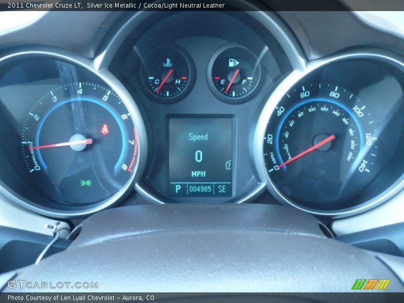 Silver Ice Metallic / Cocoa/Light Neutral Leather 2011 Chevrolet Cruze LT