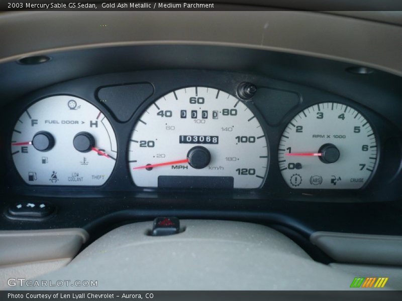 Gold Ash Metallic / Medium Parchment 2003 Mercury Sable GS Sedan