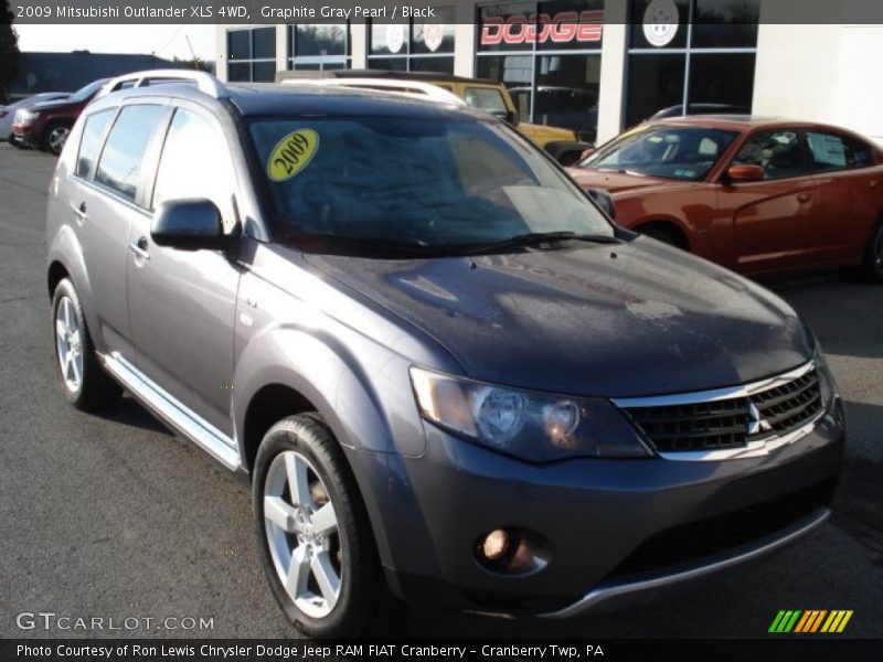 Graphite Gray Pearl / Black 2009 Mitsubishi Outlander XLS 4WD