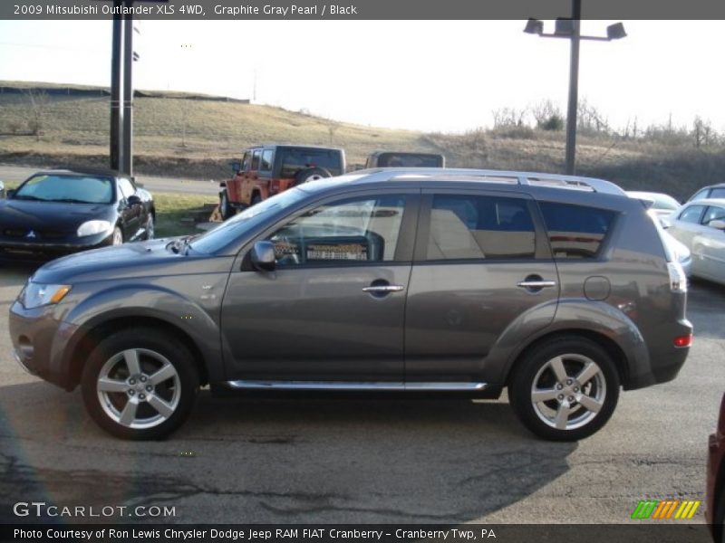 Graphite Gray Pearl / Black 2009 Mitsubishi Outlander XLS 4WD