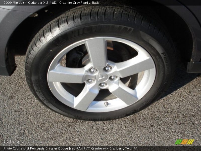 Graphite Gray Pearl / Black 2009 Mitsubishi Outlander XLS 4WD