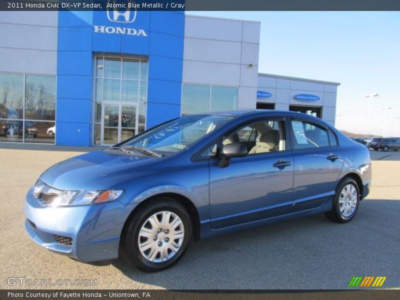 Atomic Blue Metallic / Gray 2011 Honda Civic DX-VP Sedan