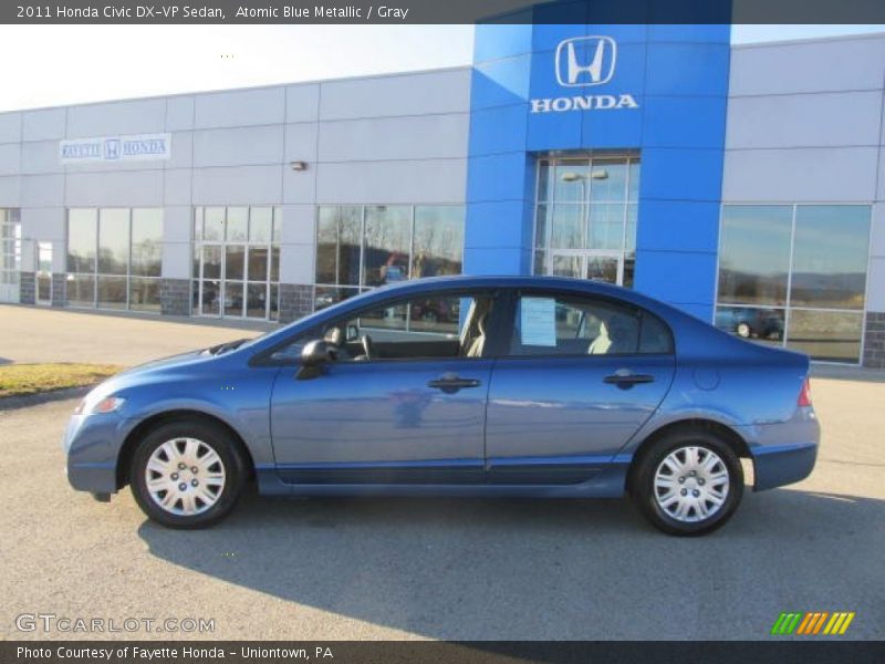 Atomic Blue Metallic / Gray 2011 Honda Civic DX-VP Sedan