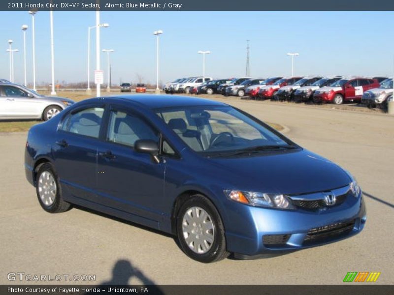 Atomic Blue Metallic / Gray 2011 Honda Civic DX-VP Sedan