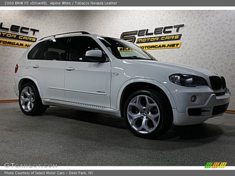 Alpine White / Tobacco Nevada Leather 2009 BMW X5 xDrive48i