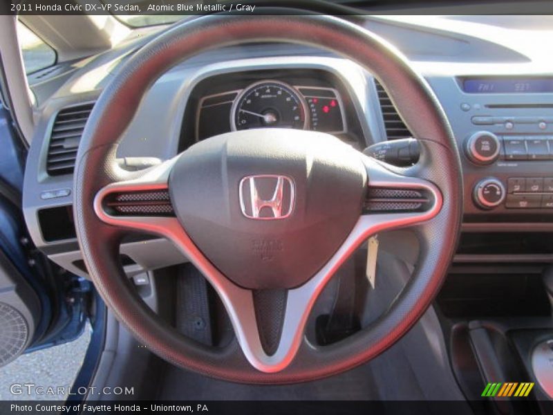 Atomic Blue Metallic / Gray 2011 Honda Civic DX-VP Sedan
