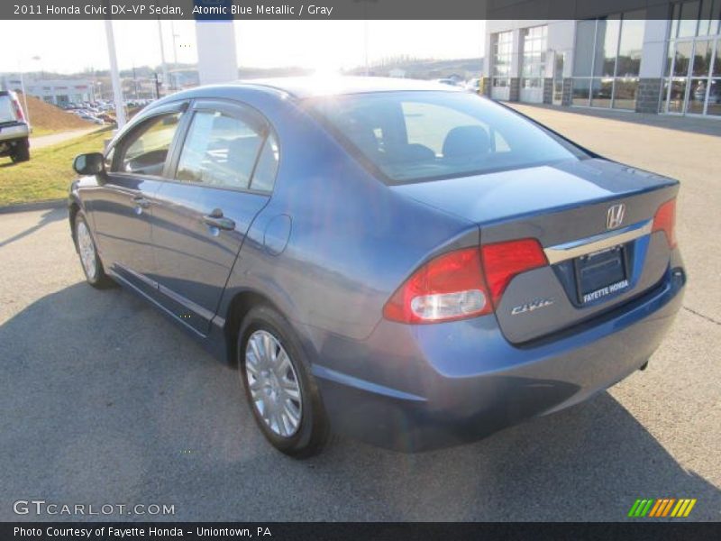 Atomic Blue Metallic / Gray 2011 Honda Civic DX-VP Sedan