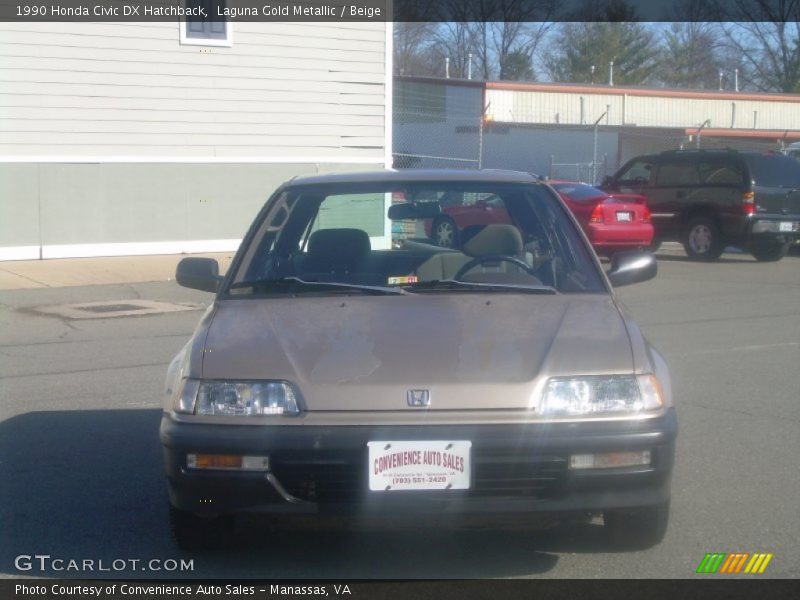 Laguna Gold Metallic / Beige 1990 Honda Civic DX Hatchback