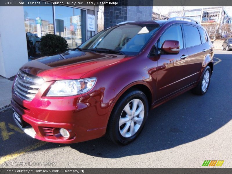 Ruby Red Pearl / Desert Beige 2010 Subaru Tribeca 3.6R Touring