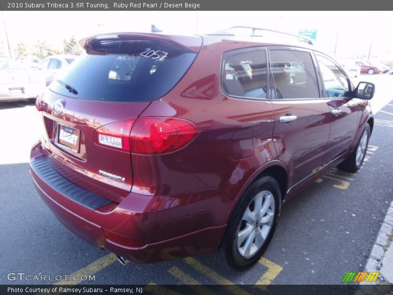 Ruby Red Pearl / Desert Beige 2010 Subaru Tribeca 3.6R Touring