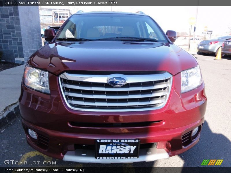 Ruby Red Pearl / Desert Beige 2010 Subaru Tribeca 3.6R Touring