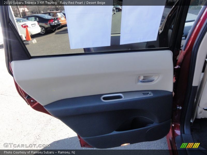 Ruby Red Pearl / Desert Beige 2010 Subaru Tribeca 3.6R Touring