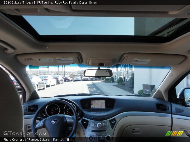 Ruby Red Pearl / Desert Beige 2010 Subaru Tribeca 3.6R Touring