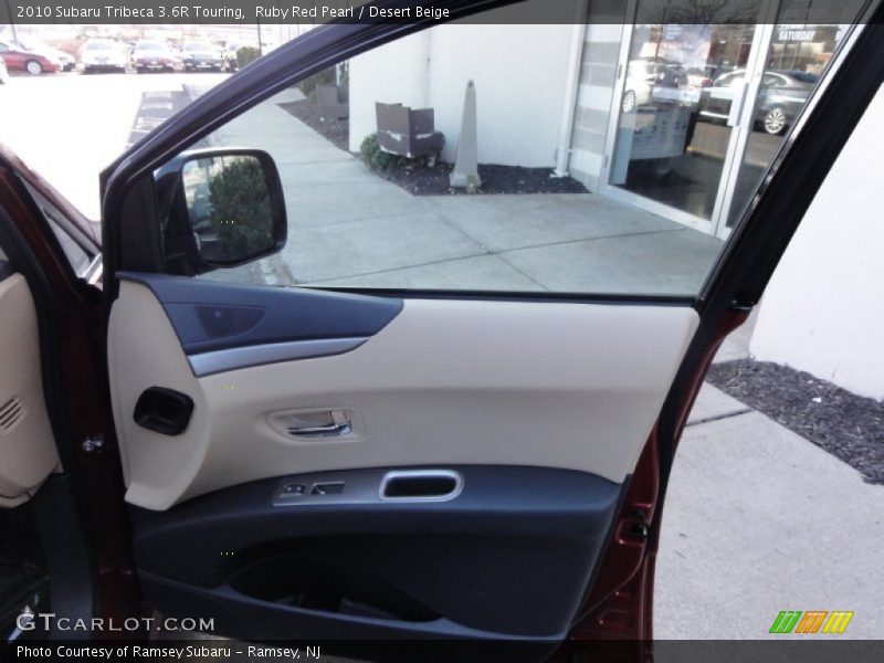 Ruby Red Pearl / Desert Beige 2010 Subaru Tribeca 3.6R Touring