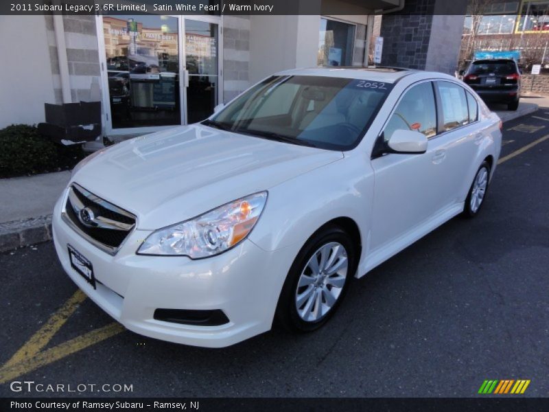 Satin White Pearl / Warm Ivory 2011 Subaru Legacy 3.6R Limited