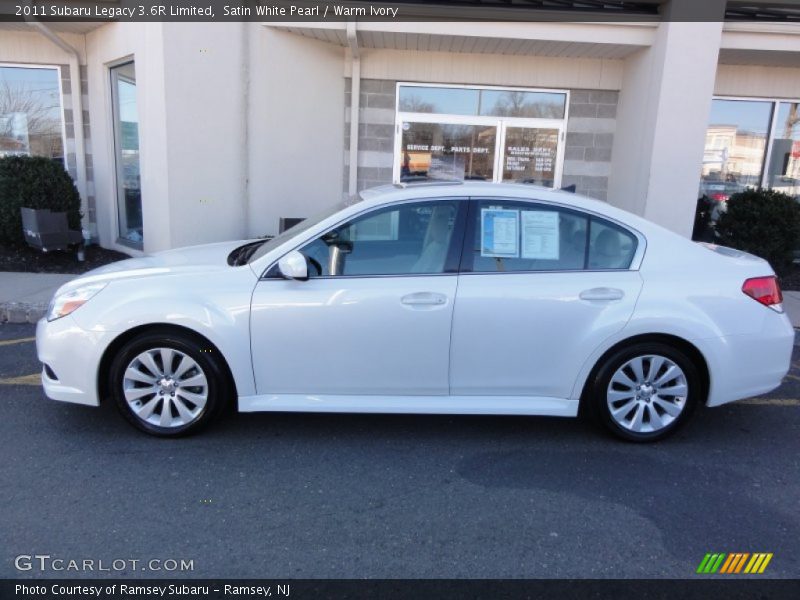 Satin White Pearl / Warm Ivory 2011 Subaru Legacy 3.6R Limited