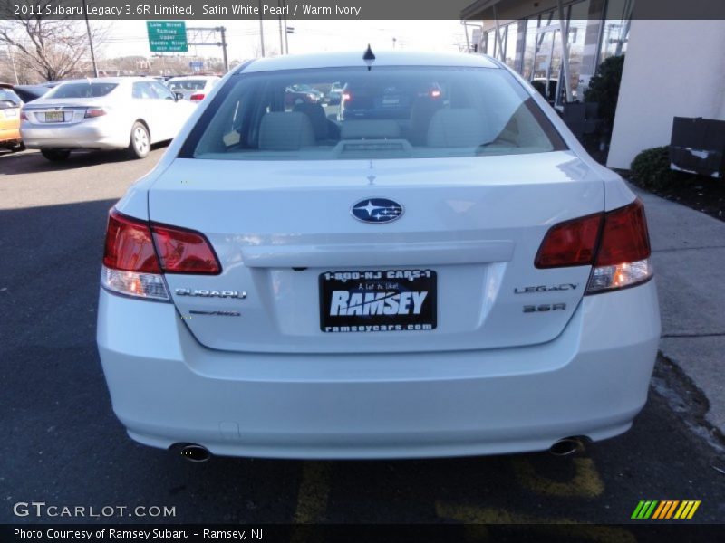 Satin White Pearl / Warm Ivory 2011 Subaru Legacy 3.6R Limited