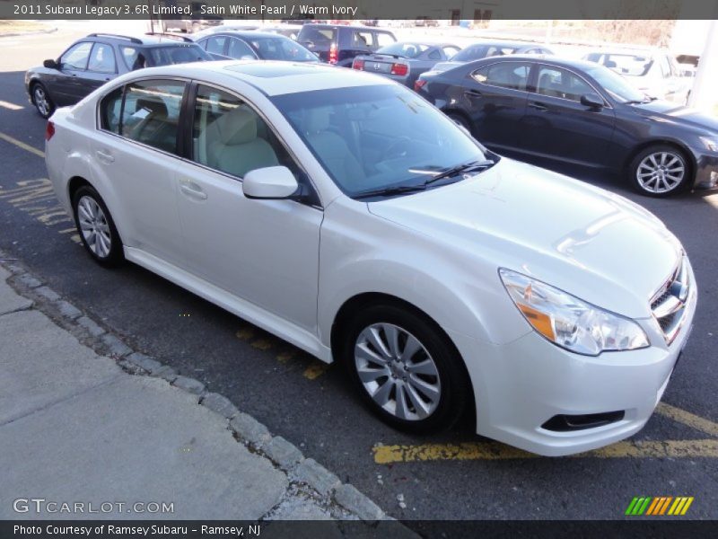 Satin White Pearl / Warm Ivory 2011 Subaru Legacy 3.6R Limited