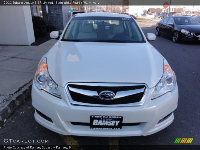 Satin White Pearl / Warm Ivory 2011 Subaru Legacy 3.6R Limited