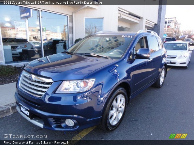 Azurite Blue Pearl / Desert Beige 2011 Subaru Tribeca 3.6R Touring