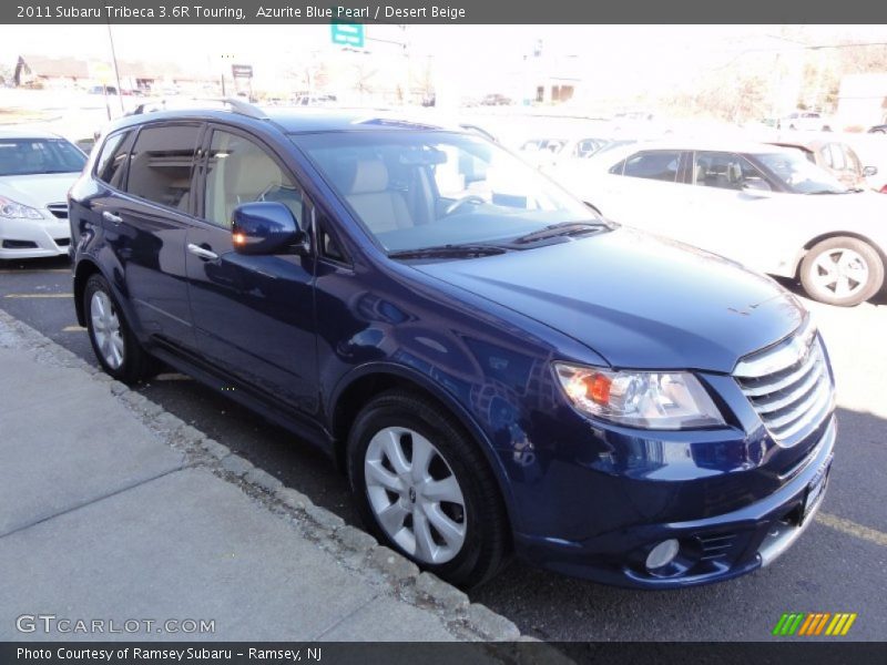 Azurite Blue Pearl / Desert Beige 2011 Subaru Tribeca 3.6R Touring