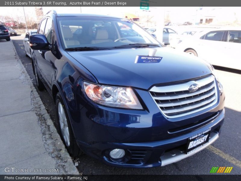 Azurite Blue Pearl / Desert Beige 2011 Subaru Tribeca 3.6R Touring