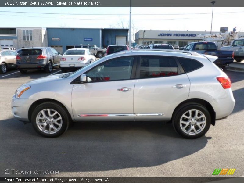 Silver Ice Metallic / Black 2011 Nissan Rogue SL AWD