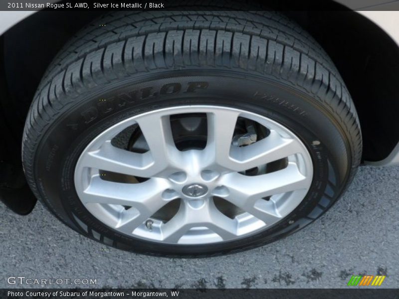 Silver Ice Metallic / Black 2011 Nissan Rogue SL AWD