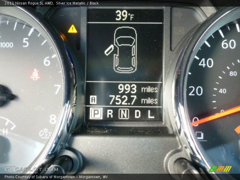 Silver Ice Metallic / Black 2011 Nissan Rogue SL AWD