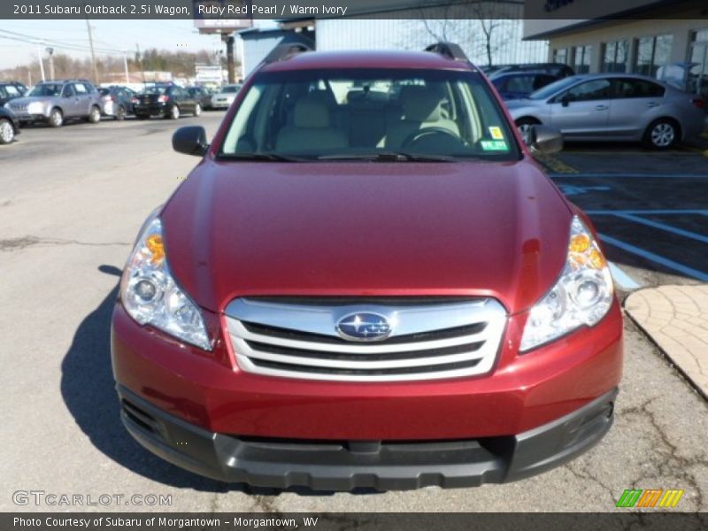 Ruby Red Pearl / Warm Ivory 2011 Subaru Outback 2.5i Wagon