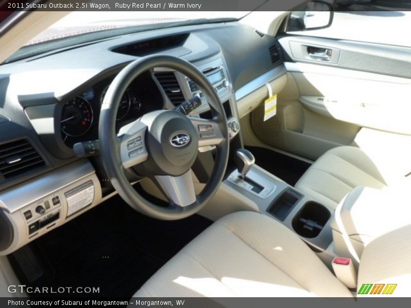Ruby Red Pearl / Warm Ivory 2011 Subaru Outback 2.5i Wagon