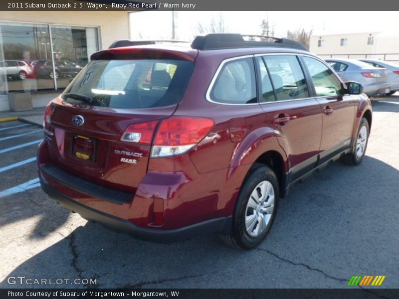 Ruby Red Pearl / Warm Ivory 2011 Subaru Outback 2.5i Wagon