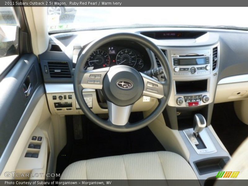 Ruby Red Pearl / Warm Ivory 2011 Subaru Outback 2.5i Wagon